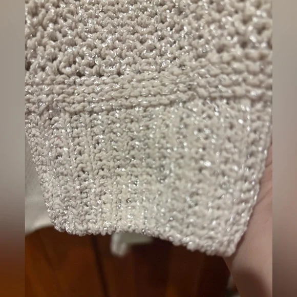 Joie Lace Up Open Stitch Pullover Sweater with Sequins - NWT - Picture 11 of 14